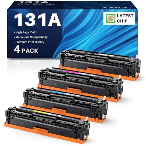 INK4U Tóner 131A Compatible para HP 131A CF210A para HP LaserJet Pro 200 Color MFP M276nw M276n M251n M251nw M276(4 Unidades)