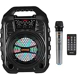 Control remoto: el T26U tiene un diseño único para almacenar el control remoto. El control remoto se puede atraer magnéticamente al hueco en la parte posterior de la máquina de karaoke, que es muy conveniente de usar y almacenar. Con el control remoto, ya no tiene que pararse cerca del altavoz y caminar hacia atrás para ajustar el la música.
