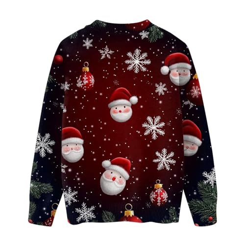Girls Christmas Sweater Crewneck Long Sleeve Funny Xmas Print Sweatshirt Cute Holiday Fall Winter Pullover Sweaters3