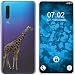 Produktbild PhoneNatic Case kompatibel mit Huawei P30 Silikon-Hülle Vektor Tiere Giraffe M8
