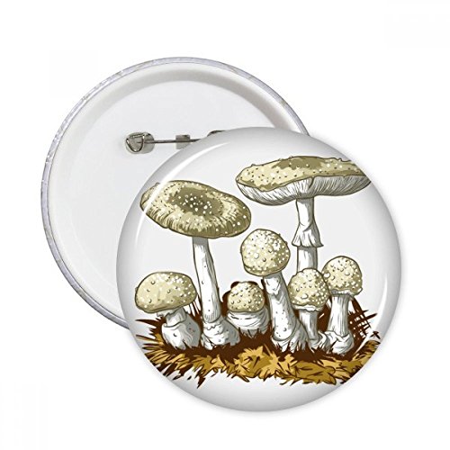 Pins champignon blanc grand bouton rond pour personnaliser un sac d'école
