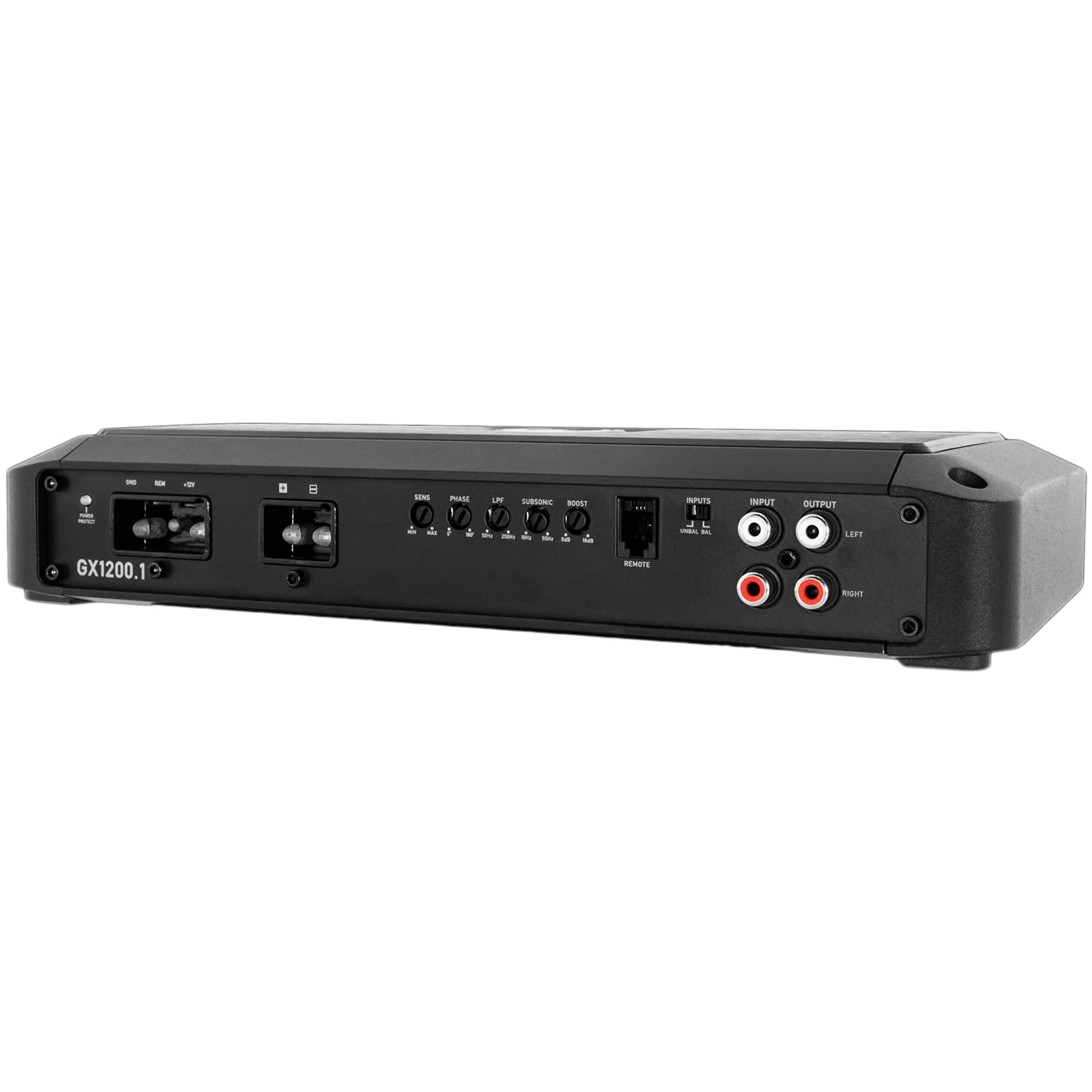 PHOENIX GOLDGX1200.1 - GX Series 1 Channel Amplifier 1200w - Increased Installation Speed - System Adjustments - Mounting Options - High Pass and Low Pass Crossovers