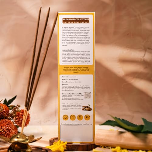 Image of Premium Sandal & Nagchampa Incense Sticks | Handcrafted Organic Dhoop for Meditation, Purification & Aromatherapy | Long-Lasting Fragrance | 80 Sticks - Pack of 2