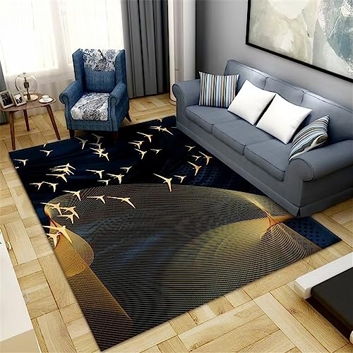 Tapis anti-acariens doux 50x80 pour chambre enfant garçon et ado au motif oiseau