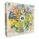 Gibsons National Trust A Year in the Forest 500 Piece Circular Jigsaw Puzzle for Adults – Seasonal Wildlife & Animals Artwork by Claire Comerford – Premium Sustainable Puzzle Made in UK/EU
