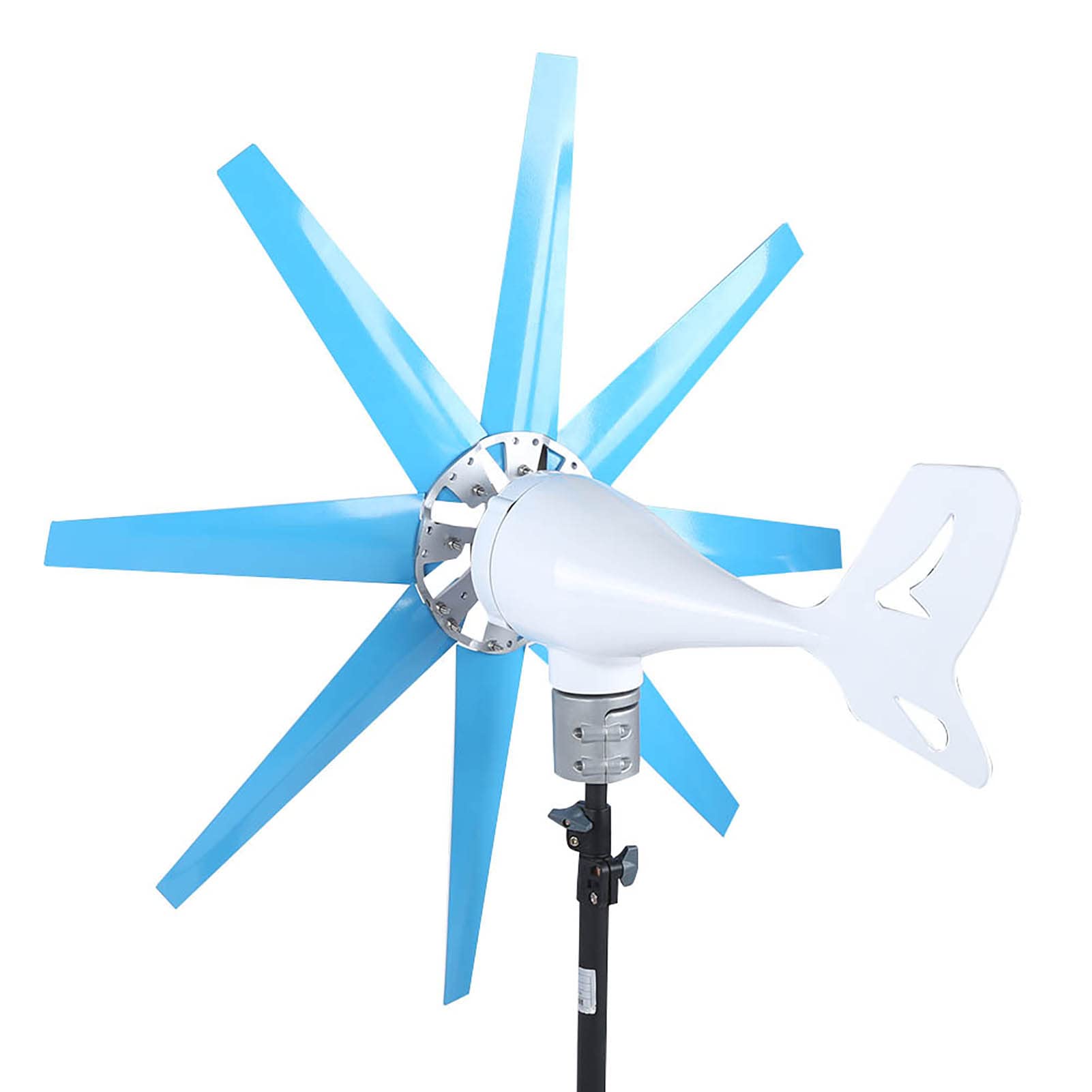 Marhynchus Kit Generatore Eolico per Casa, Centrale Elettrica in Alluminio da 100 W per e Barche 8 Pale con Controller (DC12V)