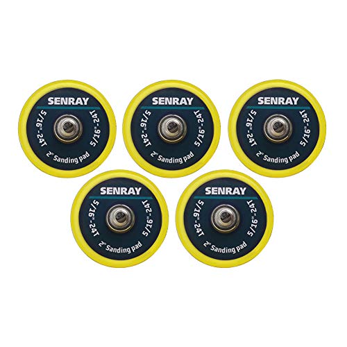 Image of 5PCS 2 Inch Backing Pad - 5 /16 inch-24 Thread Hook and Loop Backing Pad Buffing Plate for Air Sander and Dual Action Car Polisher