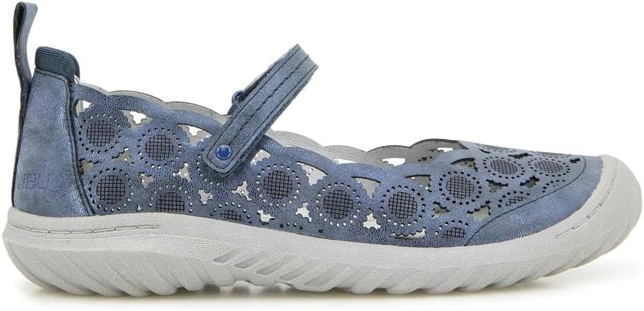 JBU Anne Women's Wide Comfort Casual Classic Mary Jane Flats Fashion Shoes