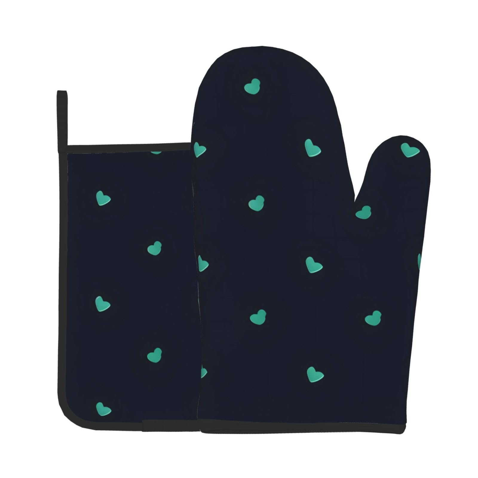 Oven Mitts and Potholders Set of 2 for Kitchen Baking Cooking GrayLovely Blue Background Thick and Durable