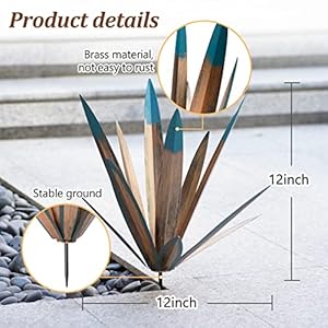 2pcs metal tequila country sculpture diy tequila plant home decor country tequila garden ornament indooutdoor statuette patio lawn patio stake decoration gift to the garden 12  urban country home decor
