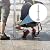 4-Pack Solid Jack Scaffolding Equipment Set, 18" Adjustable Galvanized Jack, Screw-On Base Plate Scaffolding Support Legs, for Baker Style Scaffolding