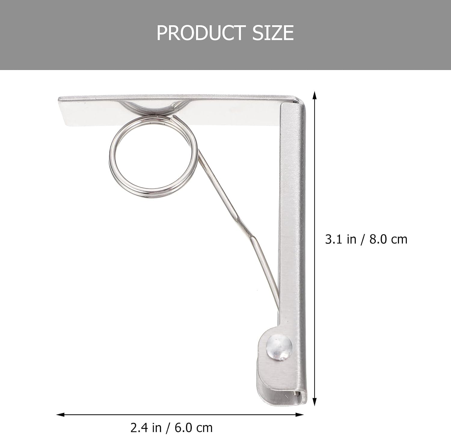 Ipetboom 6pcs Stainless Steel Table Cloth Clips 5.5cm High Elasticity Large Diameter Portable Tablecloth Clamps for Picnic Camping Outdoor Dining Accessories