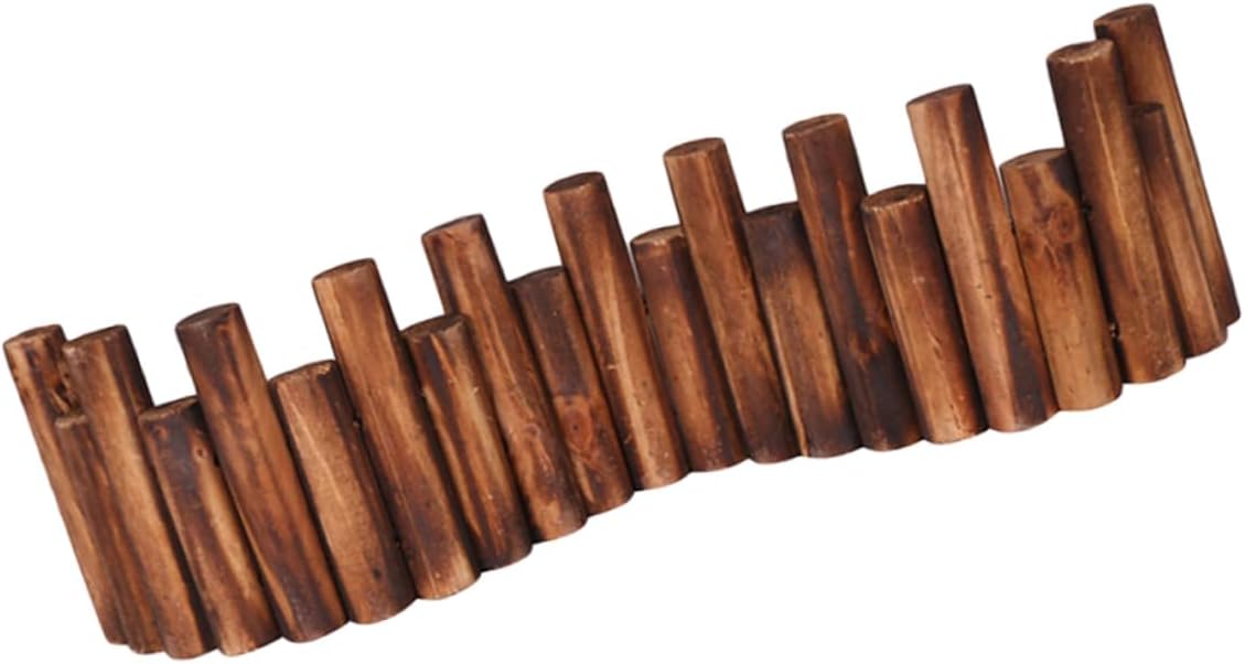 Wooden Garden Border Edging Fence Decorative Garden Fence DIY Landscape Edging