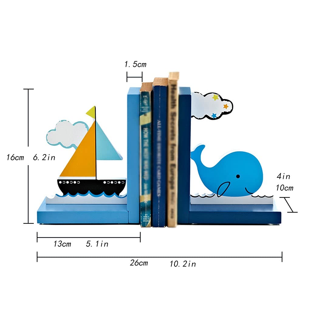 Podstawki Kreatywne malarstwo dziecięce Bookshelf Sypialnia dziecięca łódź Ryba Bookend Antoroming Book Ends Ornamentów dekoracji pokoju Książka się kończy