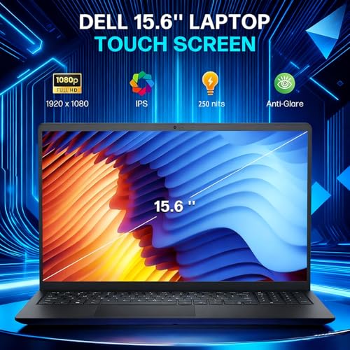 Image of Dell Inspiron 15 Laptop, 15.6 inch FHD Touchscreen Computer, Intel Core i5-1334U, 16GB RAM, 512GB SSD, Wi-Fi 6, Copilot, Windows 11 with Office 365 for The Web, Laptop for Work, School & Everyday Use