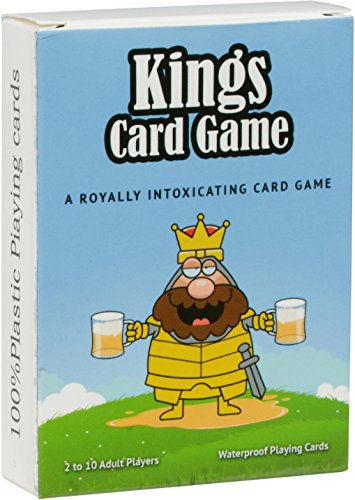 Red Cup Pong Kings Drinking 52 Waterproof Party Cards with Instructions & 8 Bonus Cards