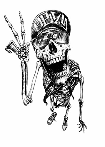 Totenkopf Tattoo Skelett Soldat Tattoo Temporares Fake Tattoo Km096 Amazon De Beauty