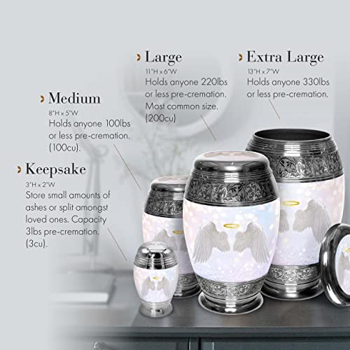 Image of Guardian Angel Cremation Urns for Human Ashes Adult Female Angel Urns