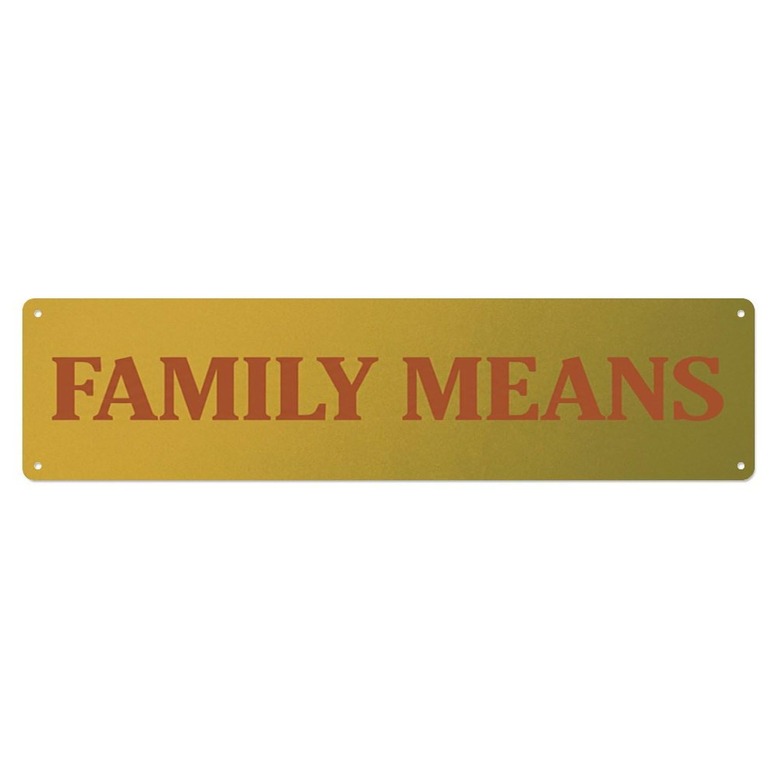 Hand Family Together Metal Tin Skinny Sign Plaque Wall Decor for Cafe, Club Bar, Office, Home Garden Metal Poster 4x16Inch