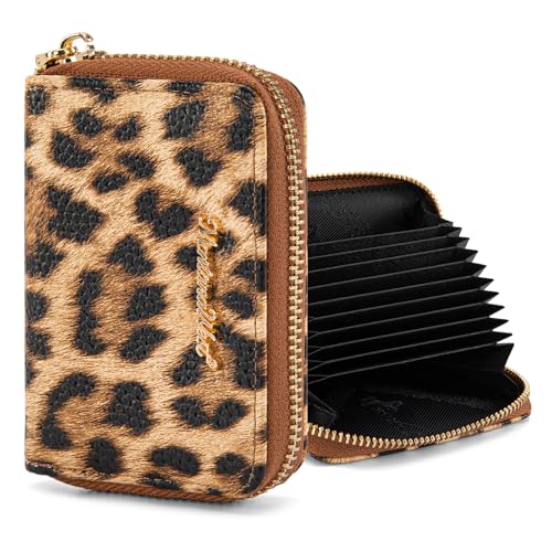 Image of Montana West Credit Card Holder Leopard Print Wallet RFID Blocking Small Wallets for Women Gifts
