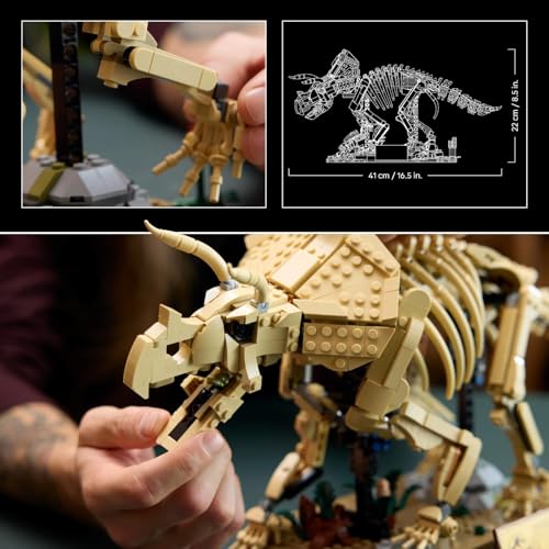 Image of LEGO Jurassic World Dinosaur Fossils: Triceratops - Posable Dinosaur Kit for Ages 18+ - 77985