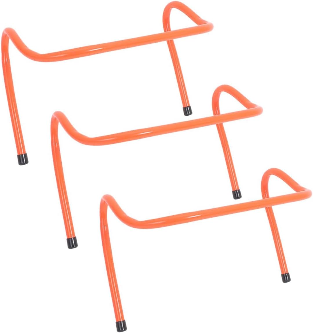 POPETPOP 3pcs Plastic Agility Speed Hurdles Set 15cm for Soccer Football Training Track Obstacles Athletic Coordination