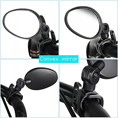 image for HESTYA Bike Mirror 360 Degree Adjustable Safe Rotatable Handlebar Mirr