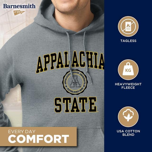 Barnesmith Hooded Sweatshirt, Unisex, Cotton/Poly Blend, Heritage Logo - Image 3