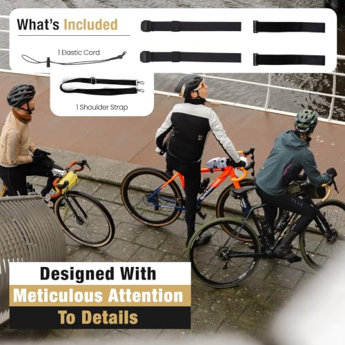 Lumiere & Co. Fahrrad-Lenkertasche mit 2 Riemen & Handyfach (Schwarz, S) – Ansicht 2