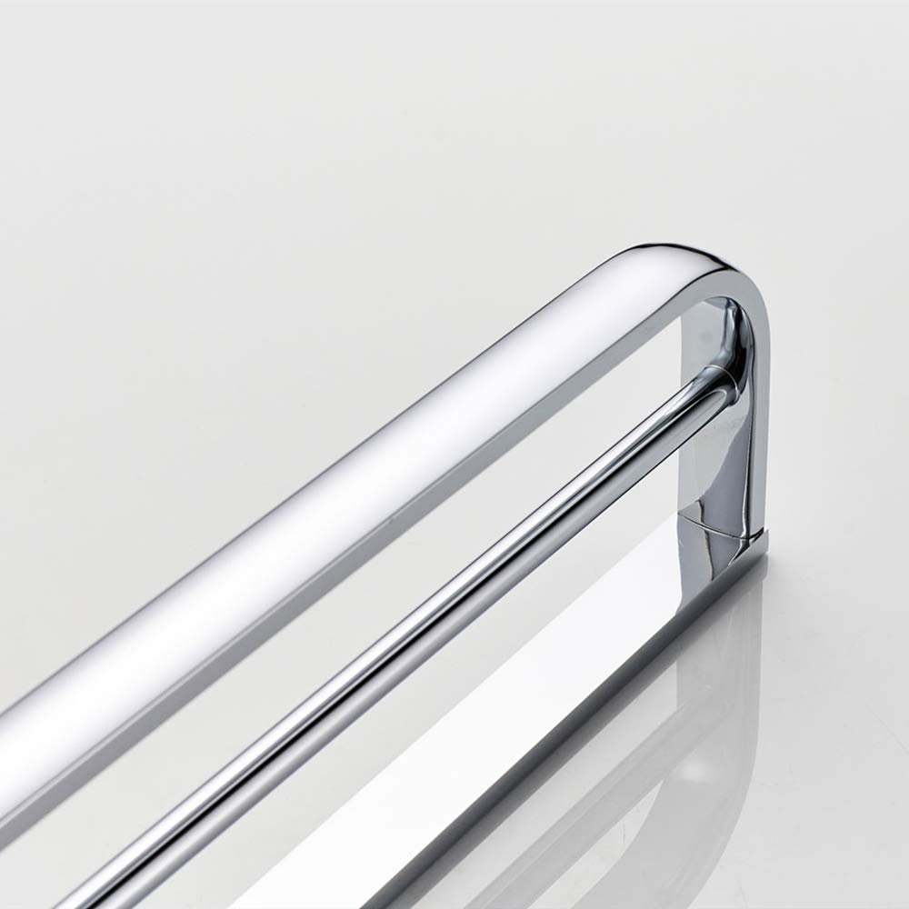 Portasciugamani moderno a parete a doppio strato, resistente, in acciaio inox SUS304, con finitura cromata, per bagno e cucina.