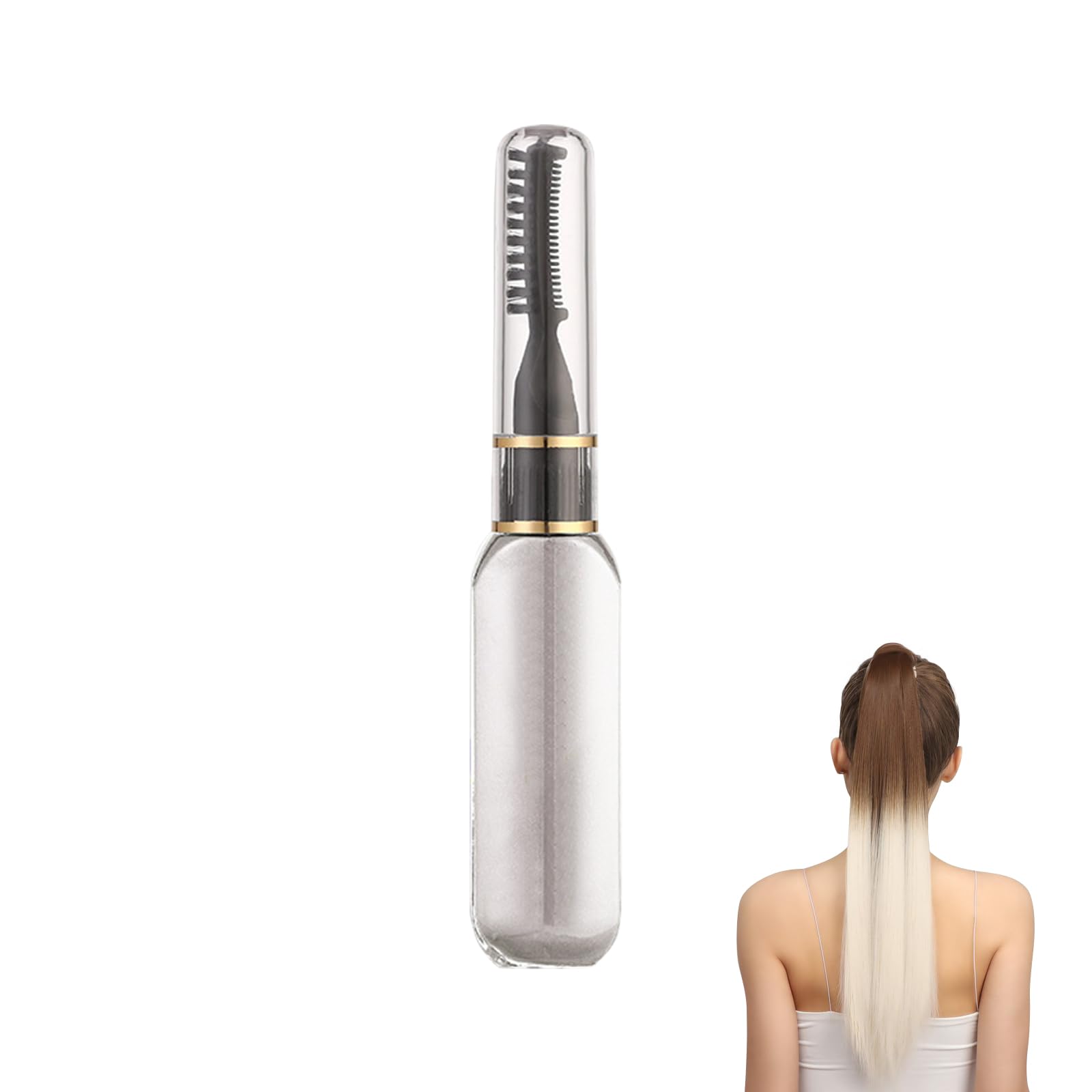 Tizas para el Pelo, Tizas Para el Pelo Niña, Tinte de Pelo Temporal, Tinte Pelo Niñas Lavable, Tizas para Colorear Niñas Lavable, Peine de Tiza Tinte de Pelo Temporal, para Carnaval, Fiesta, Bianco