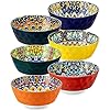 Vancasso cereal bowls ceramic soup bowls set of 6 26 oz colorful bowls set for kitchen dishwasher microwave safe for cereal soup oatmeal ice cream salad pasta etc  urban country home decor