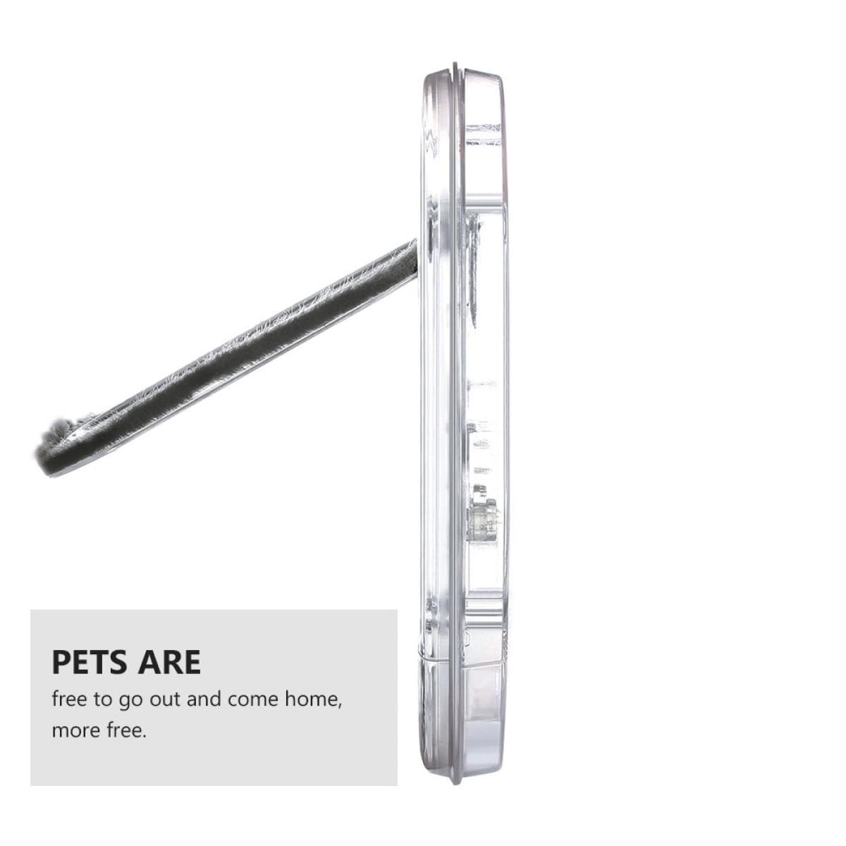 Artibetter Porta Bidirezionale Domestici Plastica in per Animali Rotonda Struttura e di Stabile Accesso, per Porte Cani e Gatti