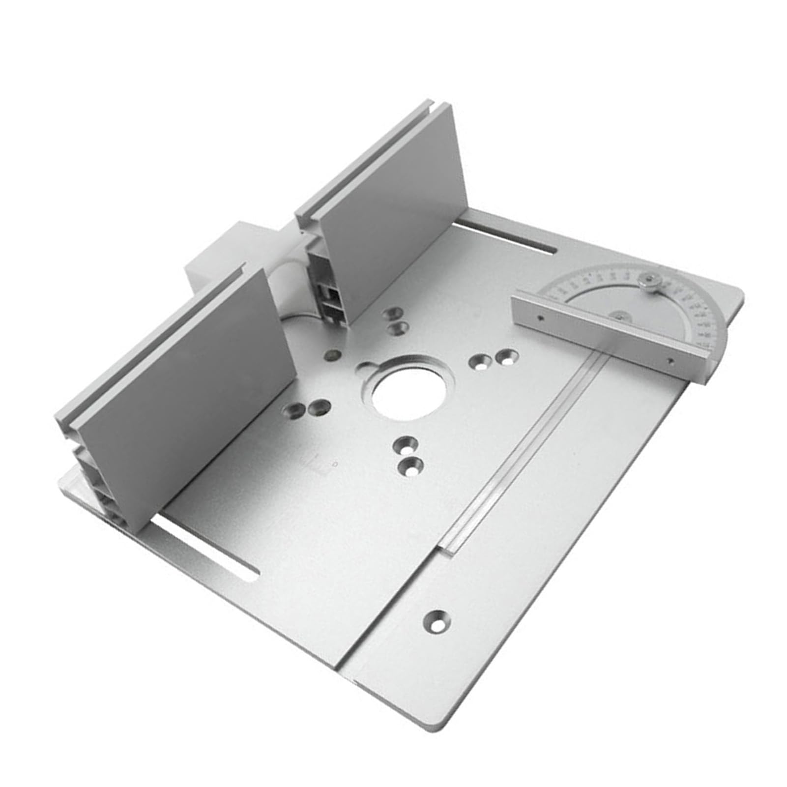Akozon Płytka Wkładka Stołu Routera Zestaw 4 Sztuk ze Stopu Aluminium do Frezowania Drewna Przycinanie Grawerowanie 240x200mm Pasuje do Większości Stołów Routerów (Zestaw 3)