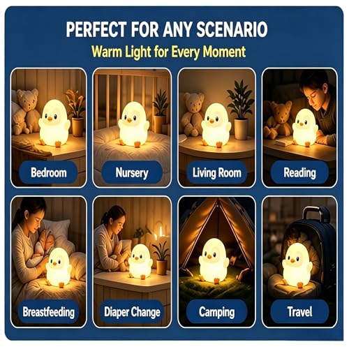 Lámpara de mesa pingüino de silicona con luz suave miniatura 7