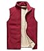 OADOBKICE Gilet Ultraléger Compressible Pour Hommes Gilet En Coton À Boutons Légers Hommes Cardigan Surdimensionné Matelassé Manches Hommes Gilet Sans Manches Grande Taille Gilet Homme Rouge 7XL