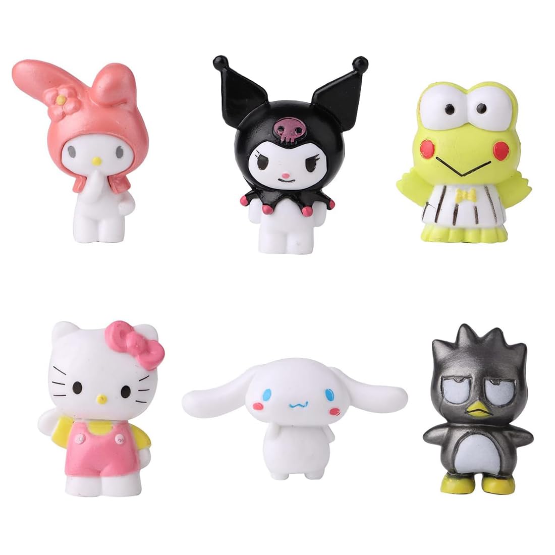 6 Pack Cute Cartoon Birthday Cake Topper, Kids Birthday Party Supplies Decorations,Bouquet,Charms