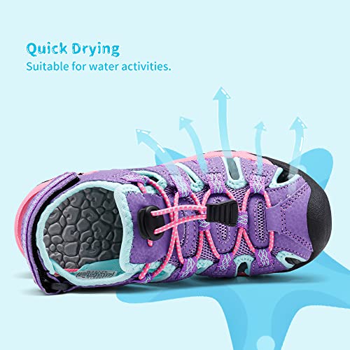 DREAM PAIRS Boys Girls Summer Outdoor Athletic Sport Sandals Walking Hiking Hook and Loop Adjustable Multicolor for Toddler/Little/Big Kids3