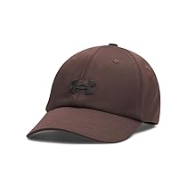 Under Armour Donna Blitzing Adjustable, Cappello con Visiera Curva per un’efficace Protezione Solare, Cappellino Sportivo Traspirante con Chiusura Regolabile,Kona Brown, Black,OSFM