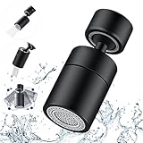 Wasserhahn-Luftsprudler,Universal Wasserhahn Spritzkopf Erweiterung,Mischdüse 2-Strahlen,Belüfteter Strahl und Brausestrahl,Drehbare Schwenkbrause,22mm Innengewinde(FM22)