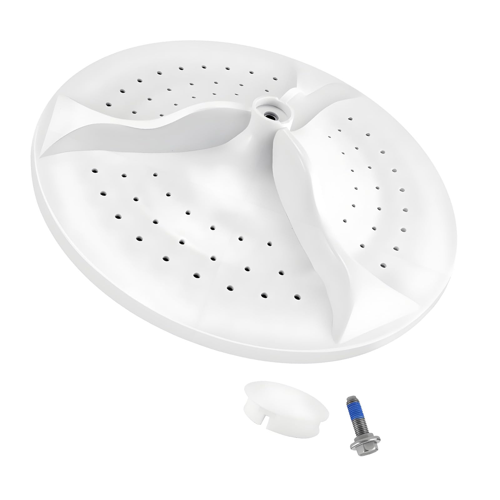 Pangboer Multicolor Laundry Agitator Plate Replacement W10752283 Round Pp Washplate For Household Washer Maintenance, Perforated Three-Fin Design, Single Repair Component