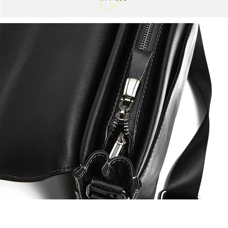 Sac de messager en cuir décontracté marron format small pour hommes - 8