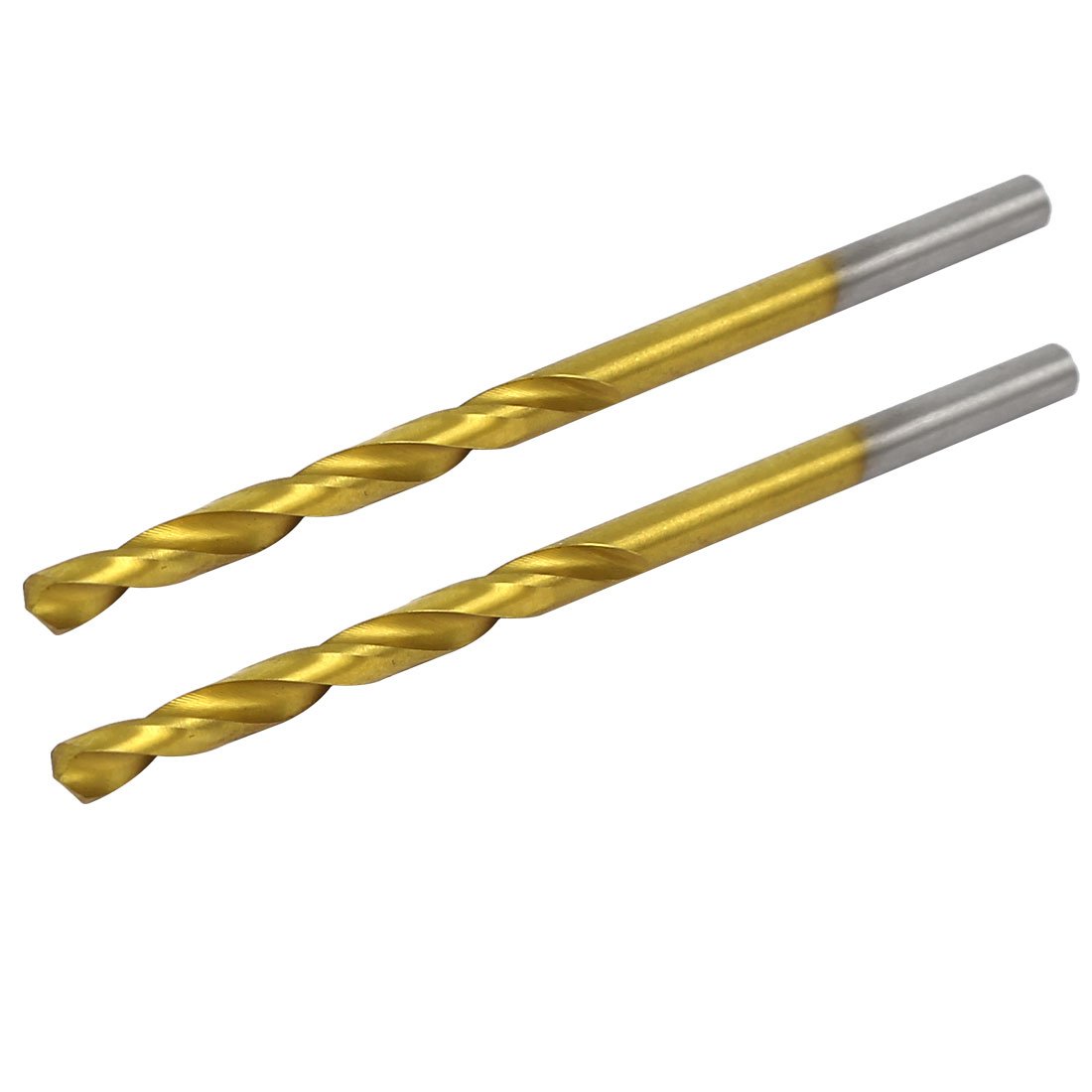 Aexit 3.1mm Drilling Tool Holder Dia Titanium Plated Double Flutes Straight Drill Hole Twist Drill Bits 2pcs Model:42as306qo366