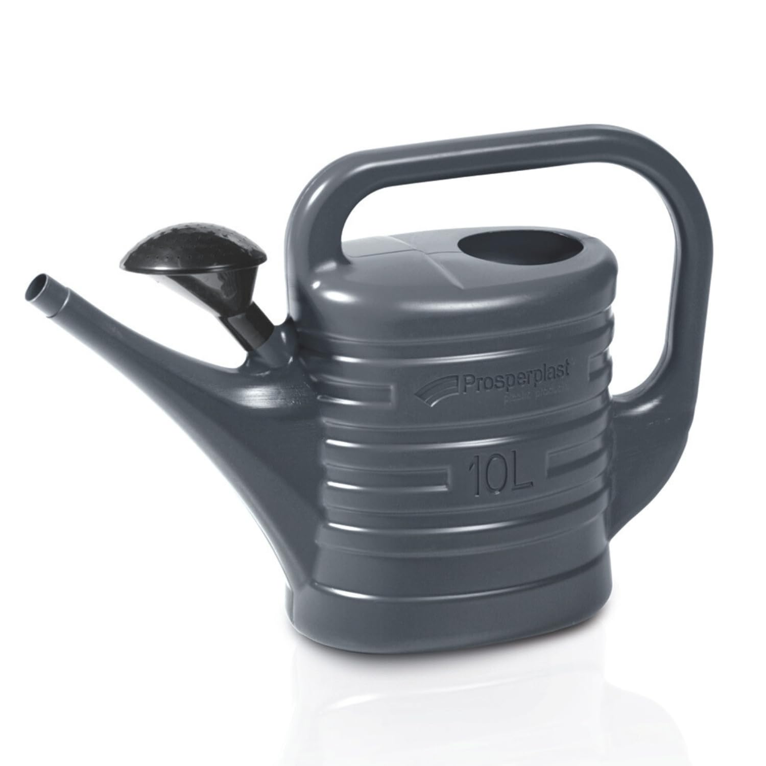Garden Watering Can Plastic Jug Large Handle Outdoor Indoor plants flowers Hydrator with Removable RoseLighweight Ergonomic (Anthracite, 10L)
