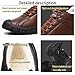 Men's Winter Snow Boots Warm Fur Lined Waterproof Snow Sneakers Fashionable Men's Shoes Width Arch Support for Outdoor Hiking (Black,8.5)