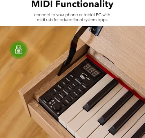 Image of Digital Piano 88 Key Weighted Keyboard Full-Size Desk Electric Piano