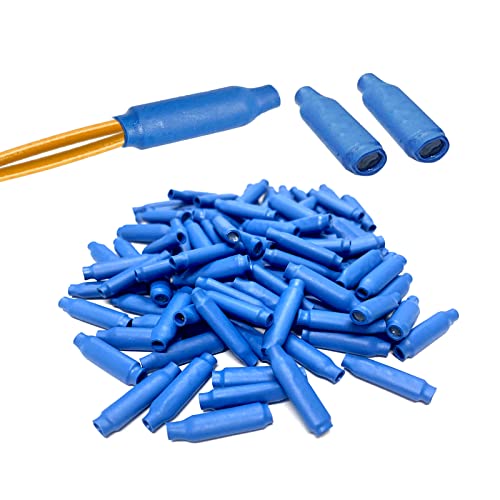 Low Voltage Wire Connectors - B Connectors Silicone Filled Wet B Gel Telephone Alarm Wire Crimp Bean Type Splice for Low Voltage Application, Blue (100Pcs) Low Voltage Wire Connectors - B Connectors Silicone Filled Wet B Gel Telephone Alarm Wire Crimp Bean Type Splice for Low Voltage Application, Blue (100Pcs)