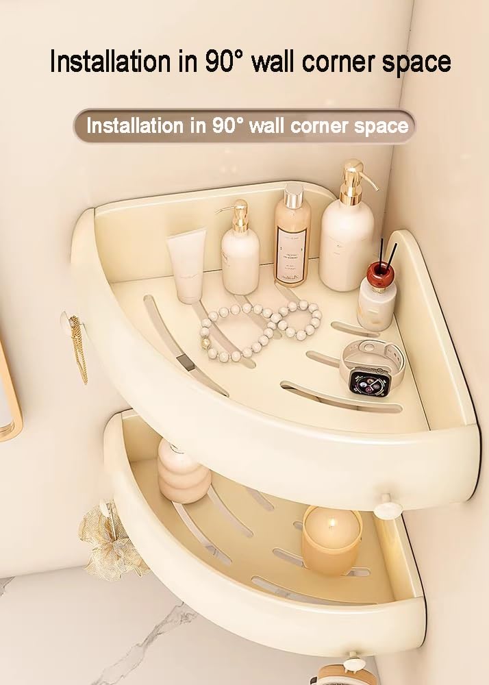 Mensola Doccia Angolare, Porta Shampoo Appendere, Autoadesivo Organizer Bagno, Per Cucina, Bagno, Soggiorno(29 * 7.5 * 2)