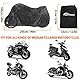 TOPTREK Motorrad Abdeckplane Outdoor Winterfest Wasserdicht Motorradgarage 210T Oxford Stoff – XXL Motorradabdeckung für Harley-Davidson, Honda, Suzuki, Kawasaki (245 * 105 * 125 cm)
