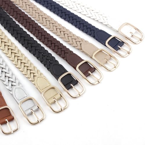 Women's Adjustable Buckle Braided Belts Casual Formal Belts With Multiple Colors To Choose From.2
